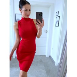 Červené basic šaty Sokia